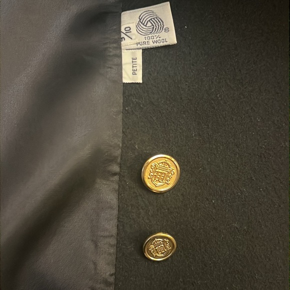 NWOT Vintage Forecaster of Boston Double Breasted Wool Long Coat Gold Buttons. - Picture 14 of 15